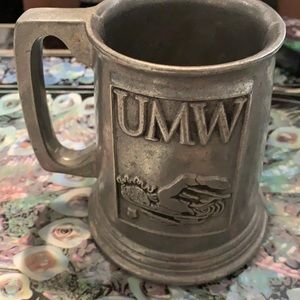 1908 pewter stein mug UMW antique
